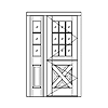 9-lite with shelf over crossbuck Dutch door with single sidelite
Unit Dimension 50-1/2" x 84-3/8"
Door Dimension 32" x 83-5/8"
Panels - raised
Glazing - Low-E IG, SDL